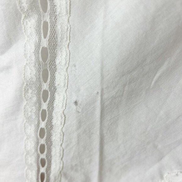 Y2K Victoria’s Secret White Embroidered Cami Lace Trim Boho Cottage Size Large - Picture 6 of 7